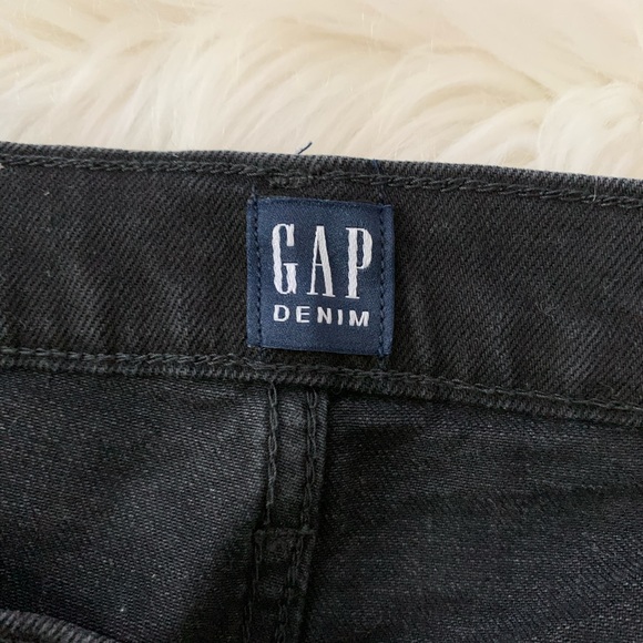 GAP Vintage Black 5” Cut Off Raw Hem Jean Denim Shorts Womens 25 - Picture 4 of 5